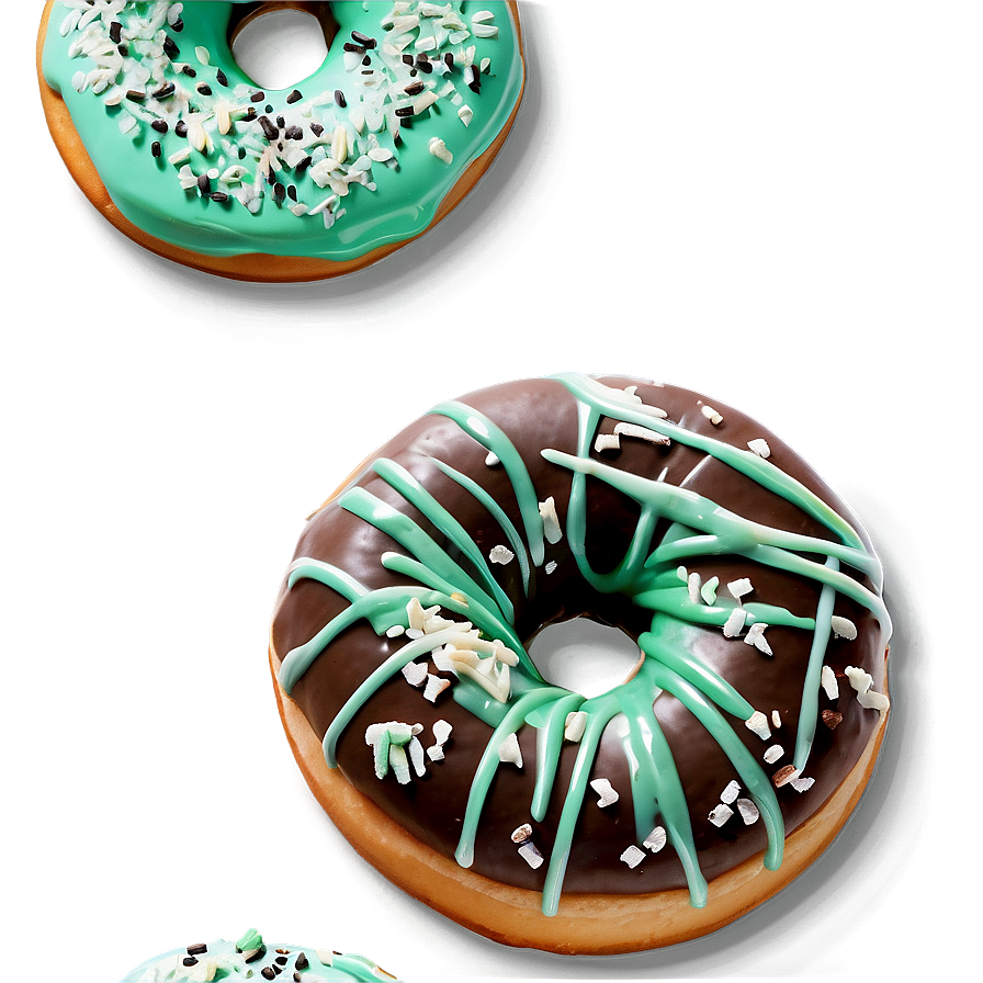 Mint Chocolate Chip Donut Png Ygr PNG image