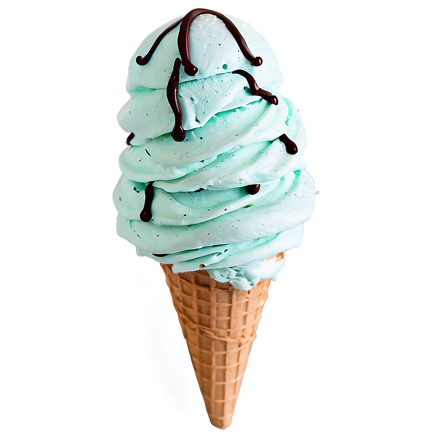 Mint Chocolate Chip Ice Cream Cone Png Pit PNG image