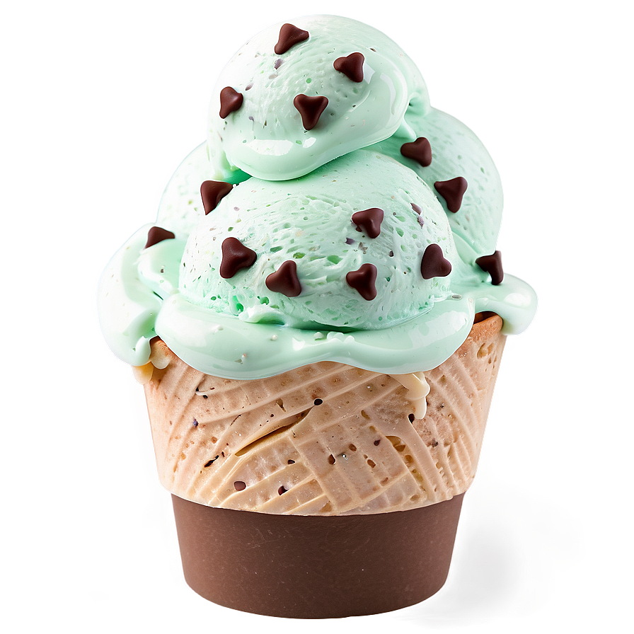 Mint Chocolate Chip Ice Cream Png Sdj PNG image