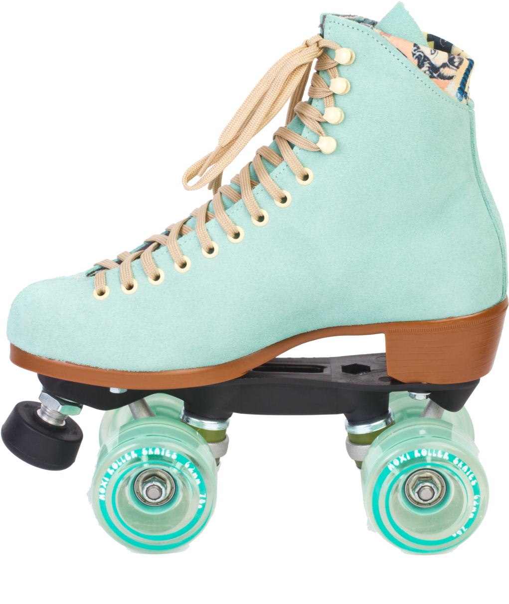 Mint Green Quad Roller Skate PNG image