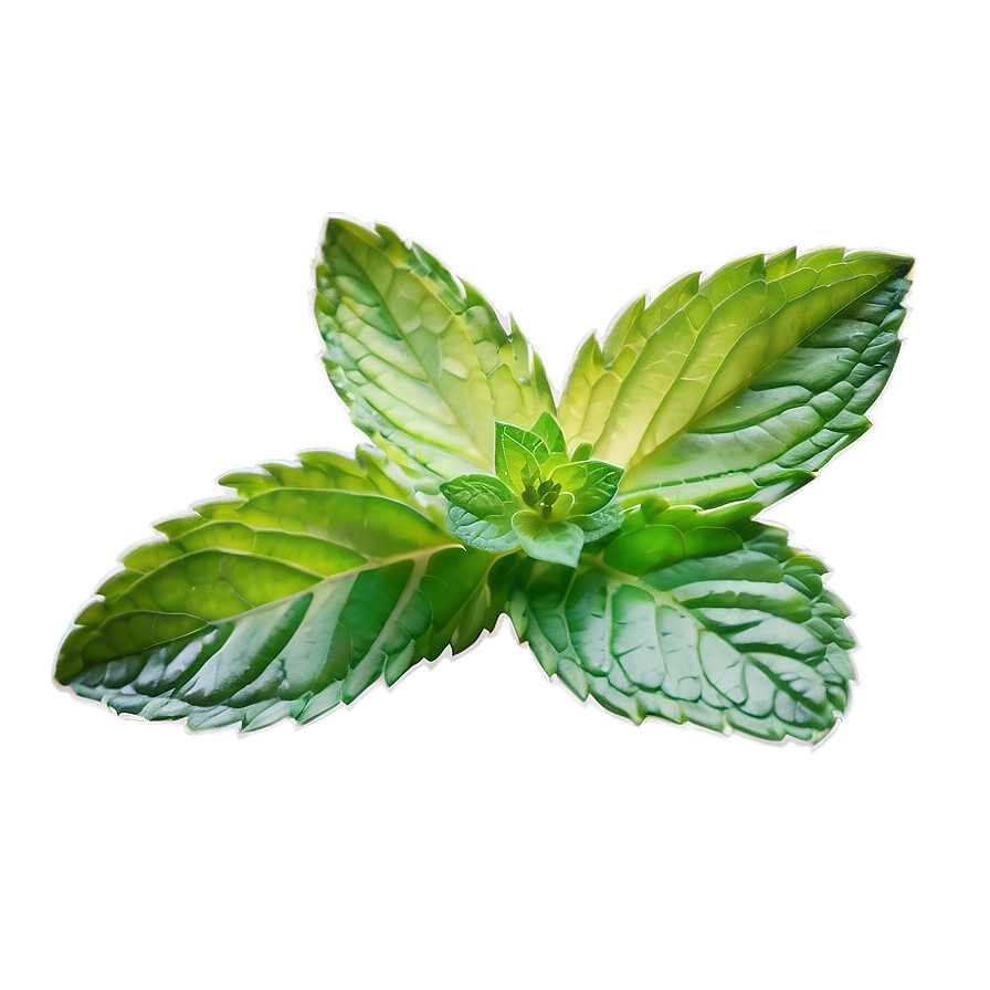 Mint Leaf Closeup Png 06212024 PNG image