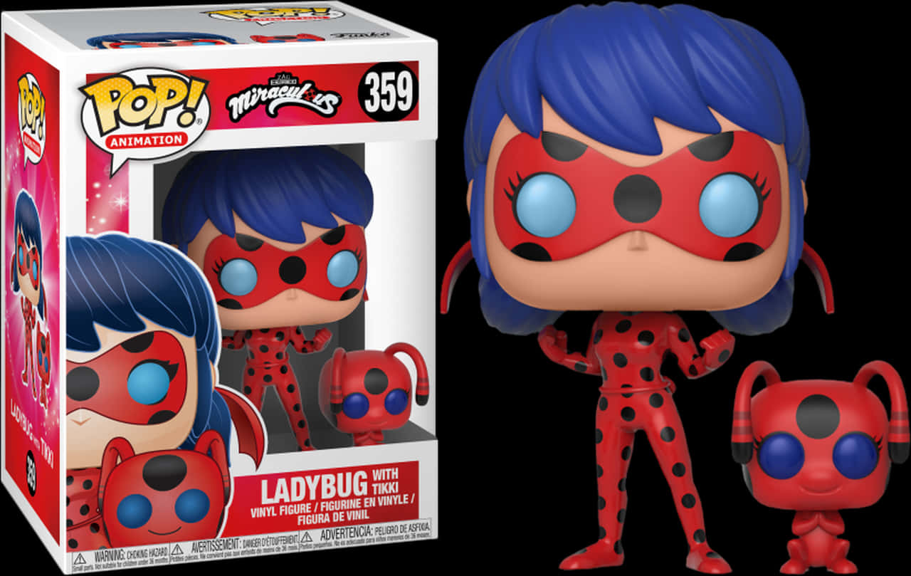 Miraculous Ladybug Funko Popwith Tikki PNG image