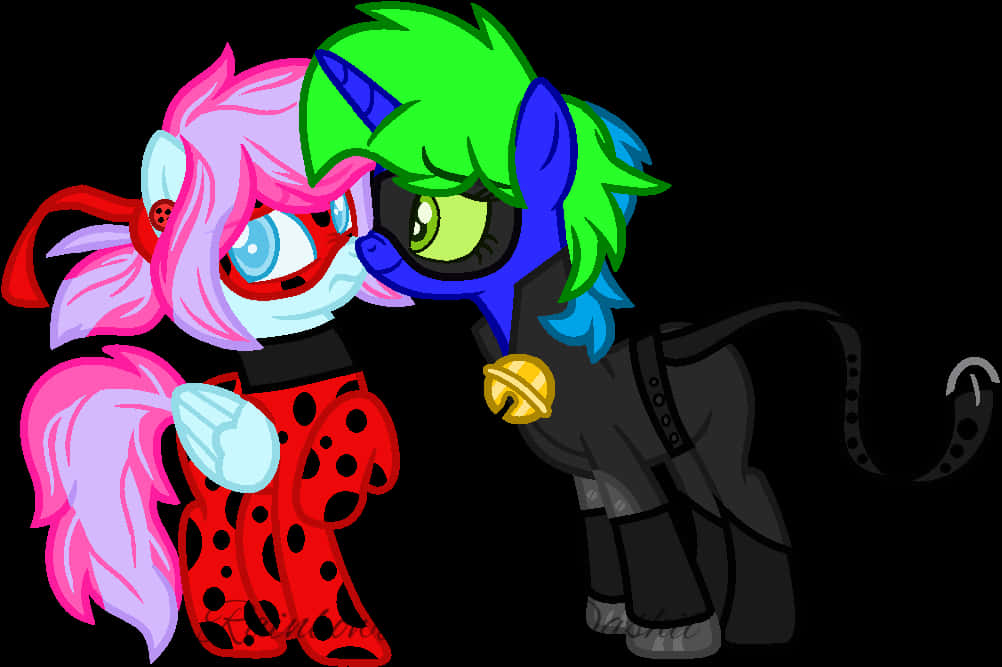 Miraculous Ladybug Inspired Ponies PNG image