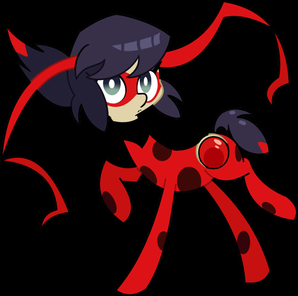 Miraculous Ladybug Pony Crossover Art PNG image