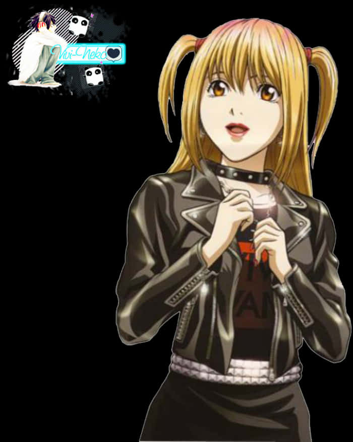 Misa_ Amane_ Death_ Note_ Anime_ Character PNG image