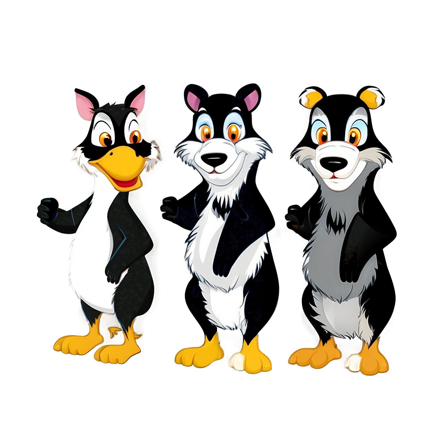 Mischevious Cartoon Animal Antics Png Euj PNG image