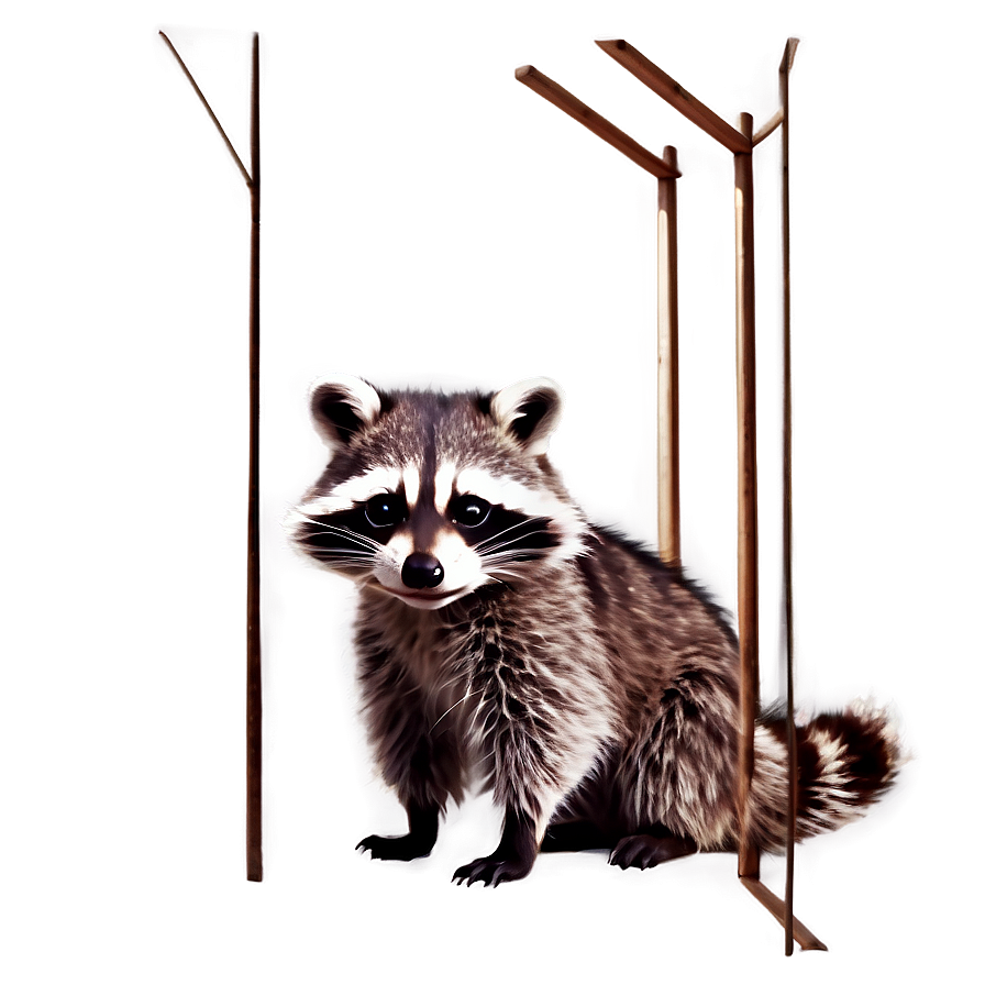 Mischievous Raccoon Art Png Vba PNG image