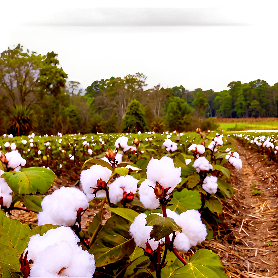 Mississippi Cotton Fields Png 06252024 PNG image