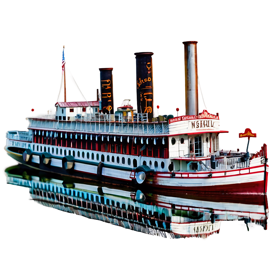 Mississippi Riverboats Vintage Png 06252024 PNG image