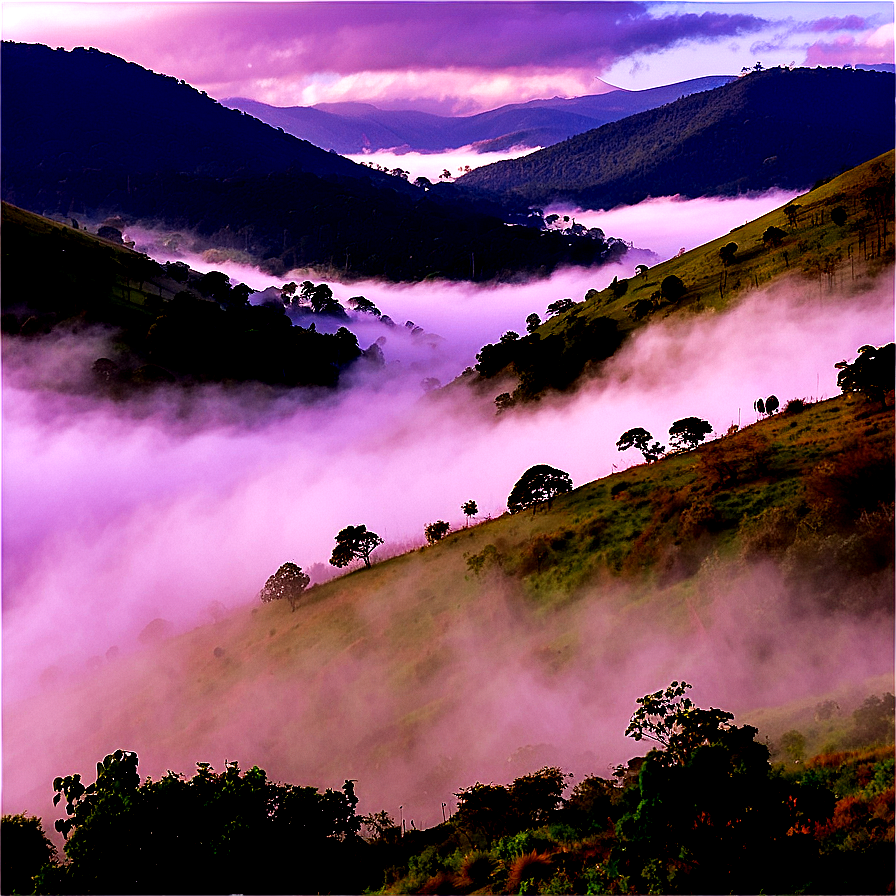 Mist Covered Hills Png 05242024 PNG image