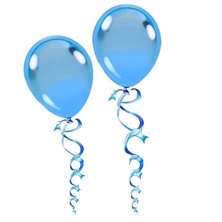 Misty Blue Balloons Png Vhl35 PNG image