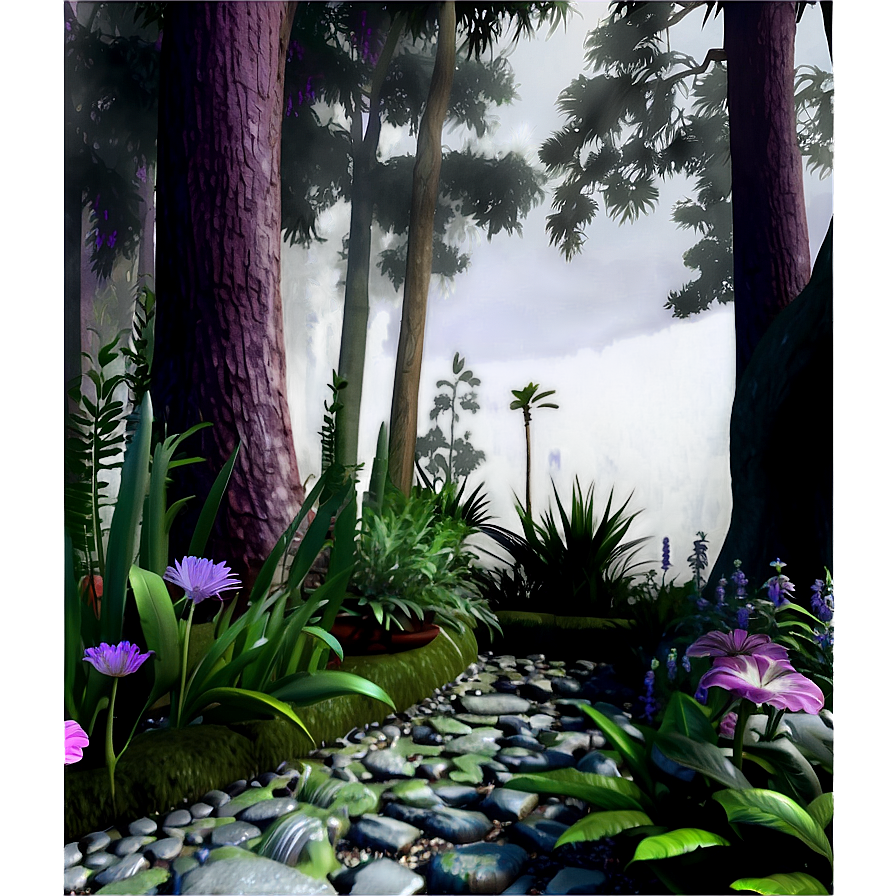 Misty Garden Magic Png 92 PNG image