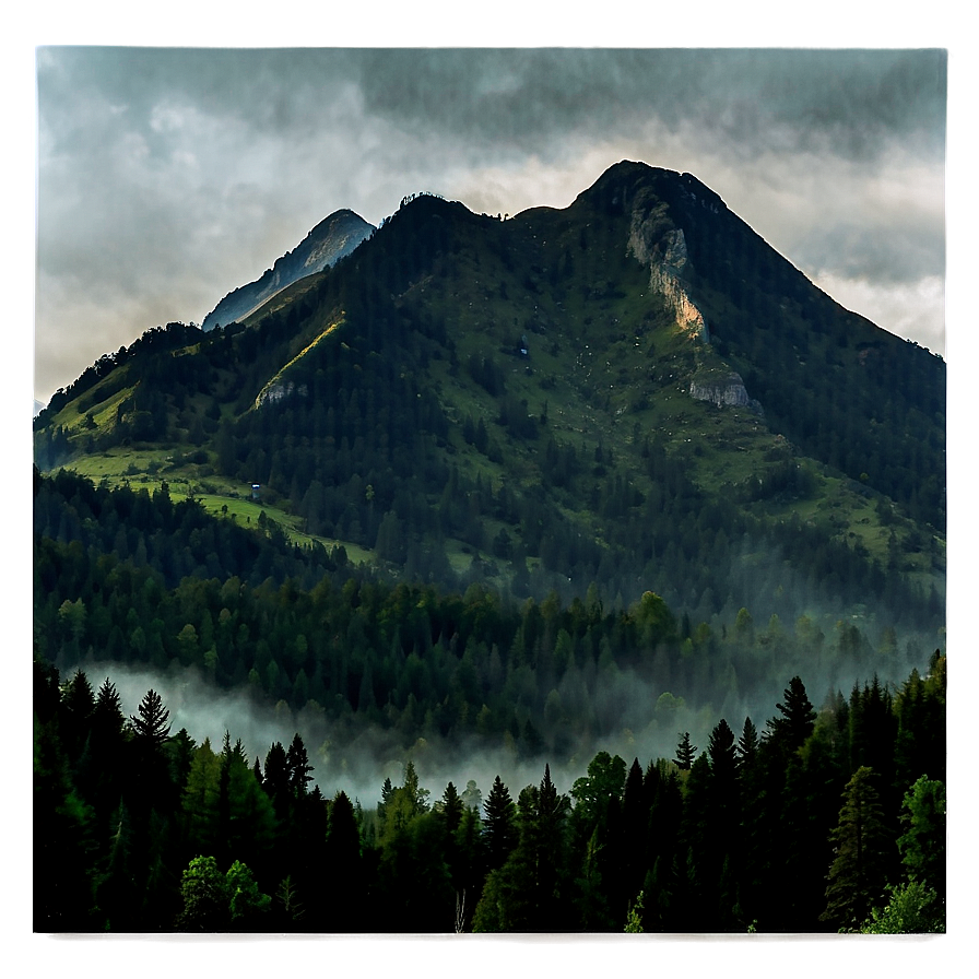 Misty Mountain Range Photo Png Wfm8 PNG image