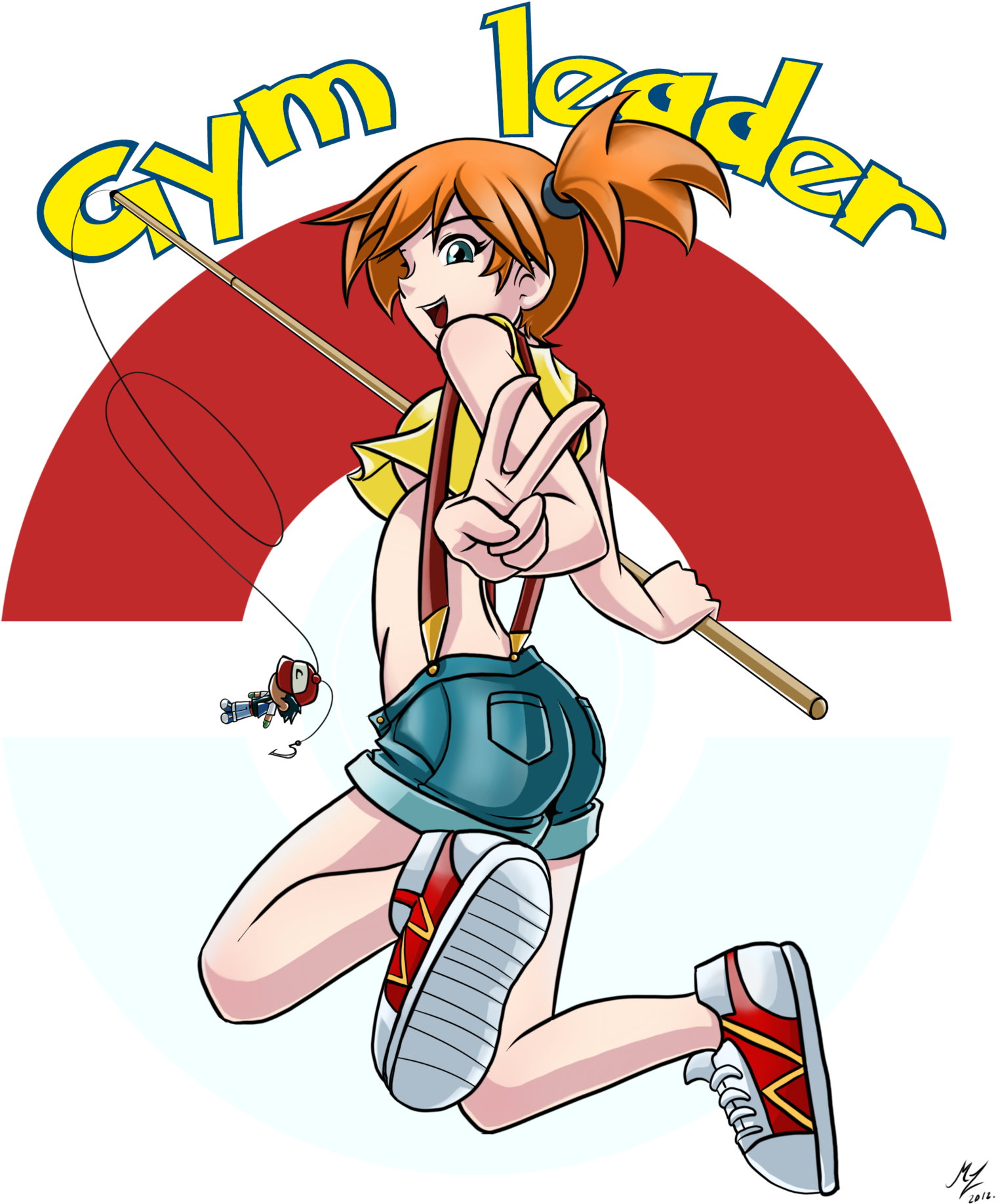 Misty Pokemon Gym Leader Illustration PNG image