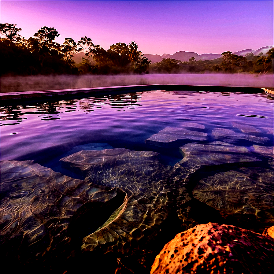 Misty Pool Water Morning Png Fdf PNG image