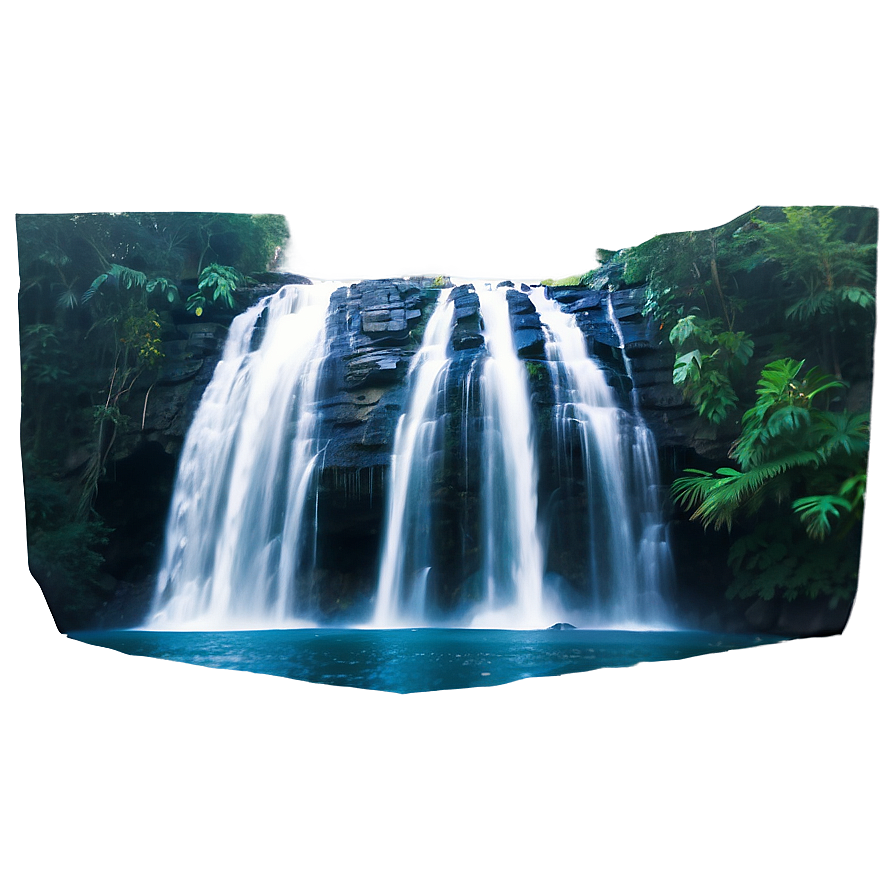 Misty Waterfall Atmosphere Png 45 PNG image