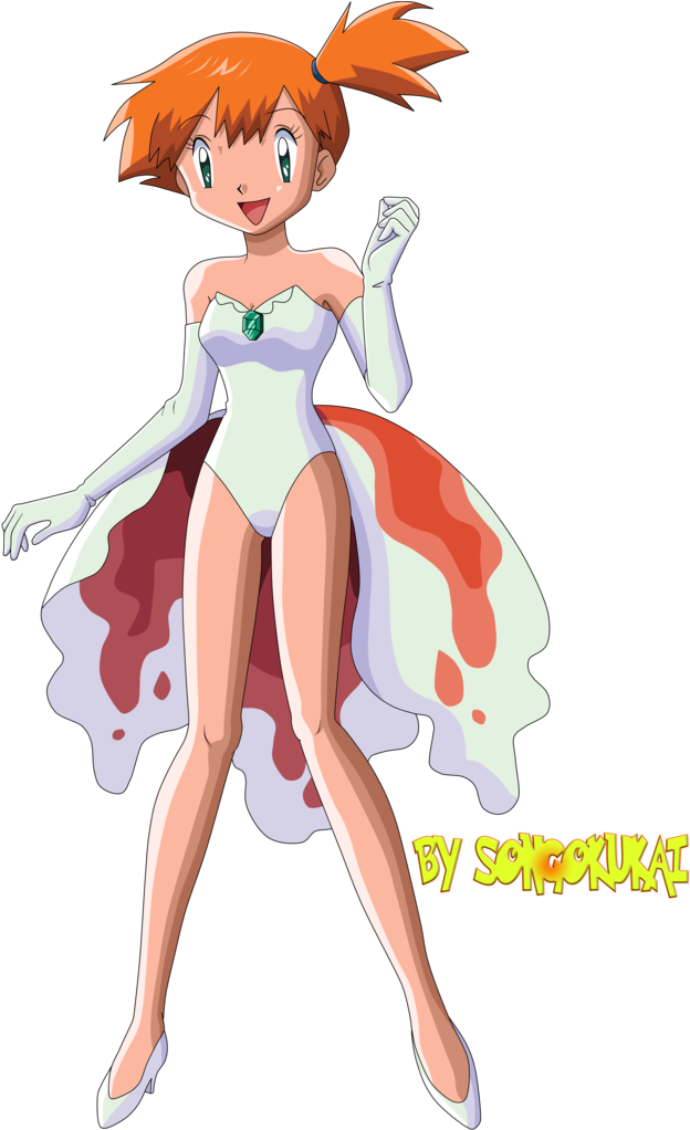 Mistyin Elegant Gown Pokemon Fanart PNG image