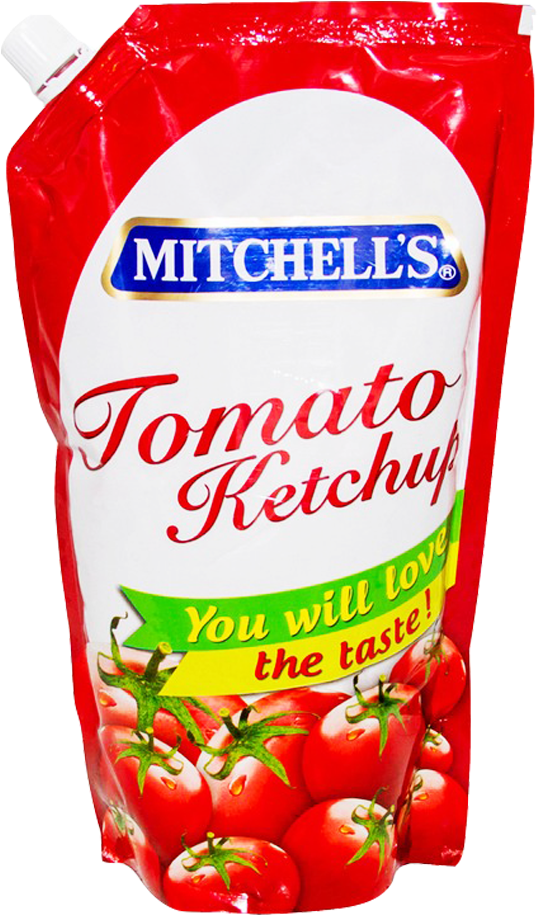 Mitchells Tomato Ketchup Pouch PNG image