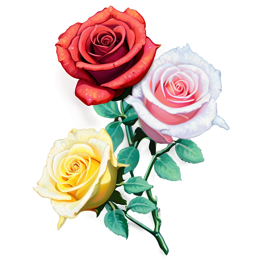 Mixed Roses Bouquet Png Uwp25 PNG image