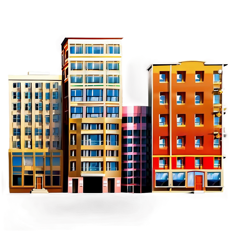 Mixed-use Buildings Composition Png Opf61 PNG image