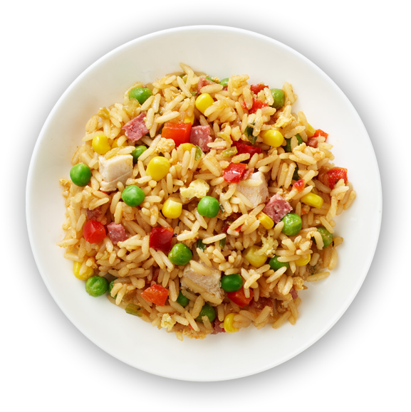 Mixed Vegetable Chicken Rice Dish PNG image