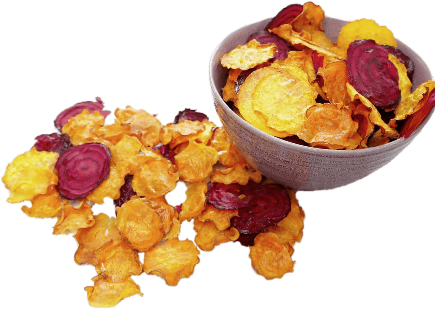 Mixed Vegetable Chips Bowl PNG image