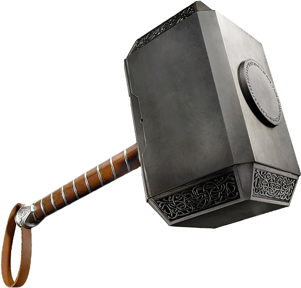 Mjolnir Thor Hammer Isolated PNG image
