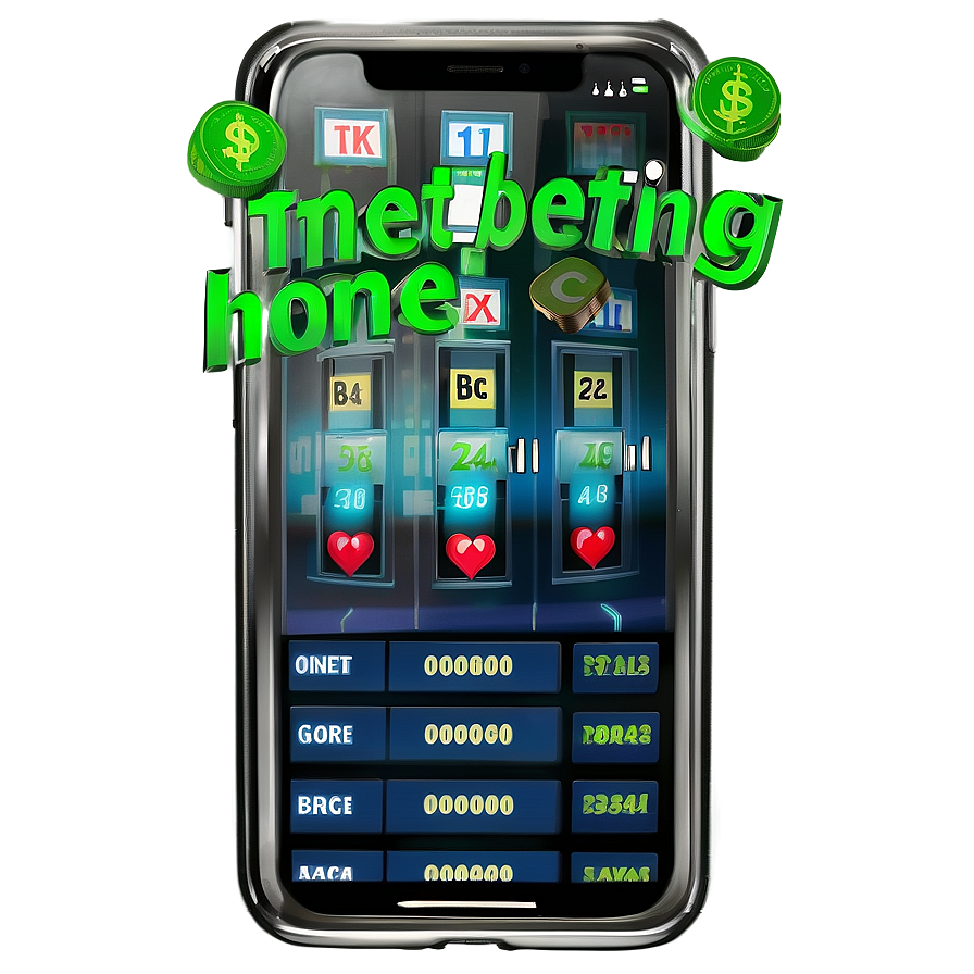 Mobile Casino Slot Machine Concept PNG image