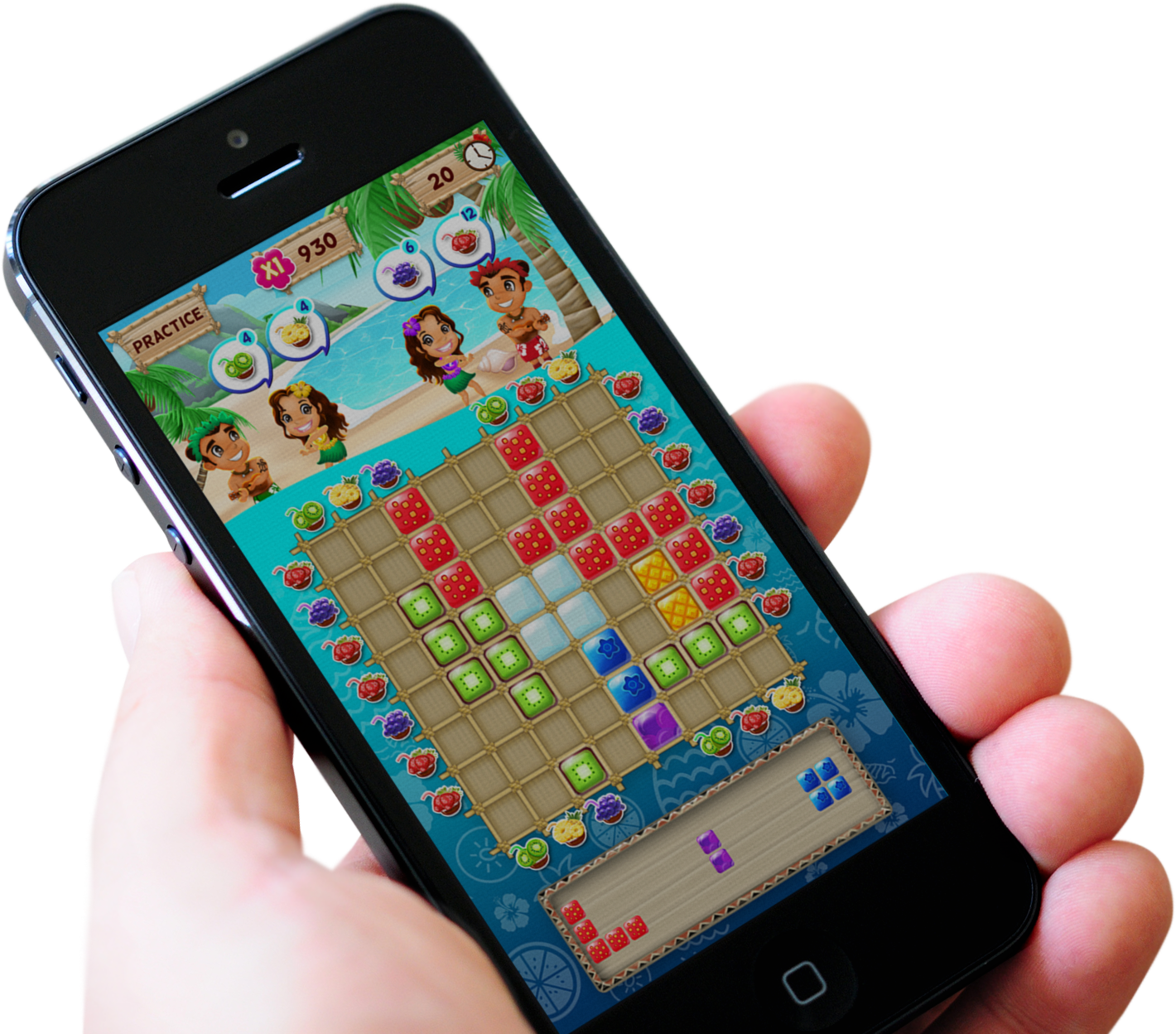 Mobile Game In Hand Puzzle App PNG image