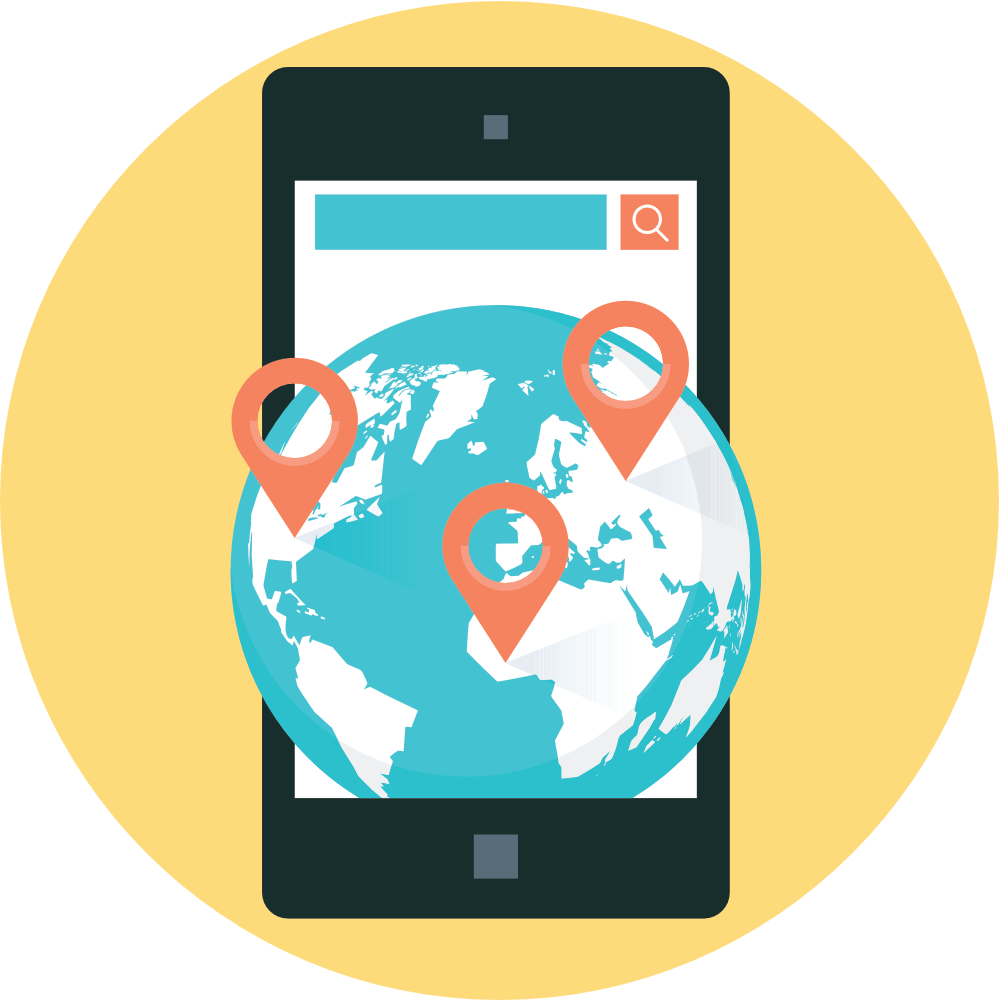 Mobile Global Location Search PNG image