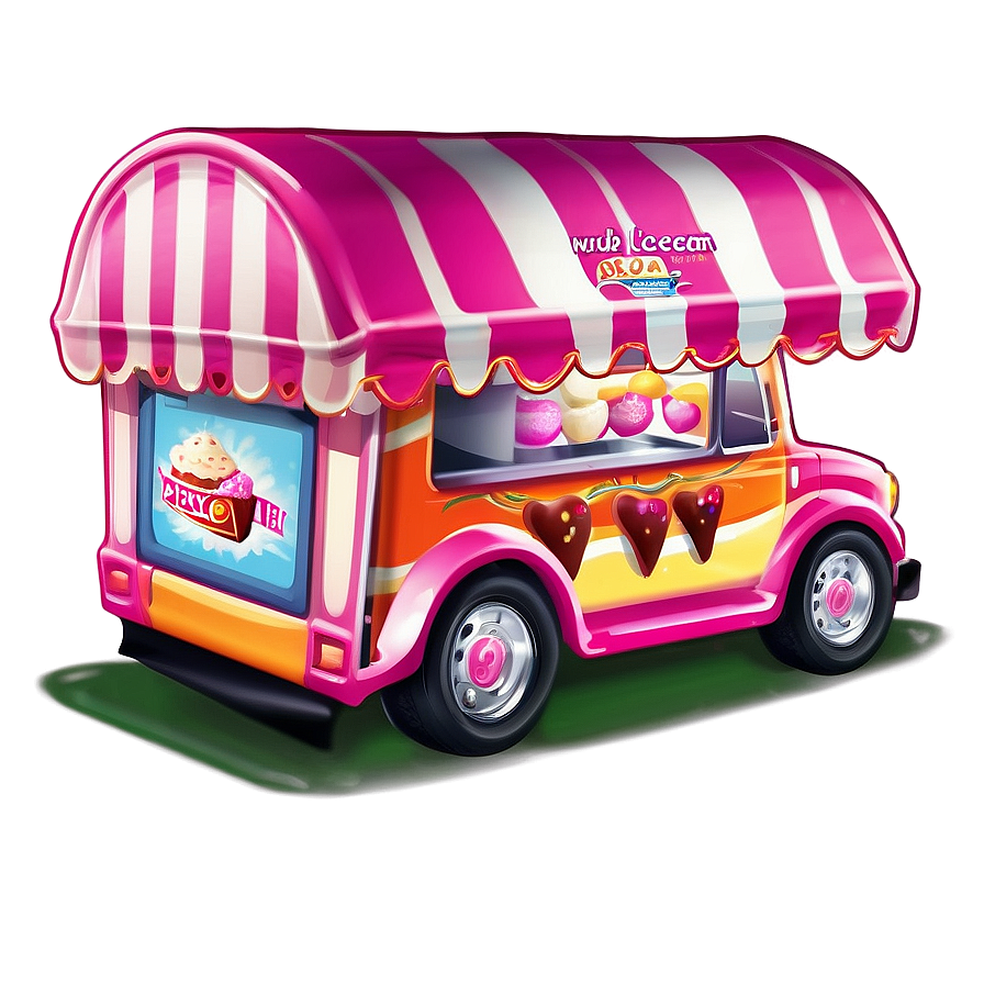 Mobile Ice Cream Shop Truck Png Xqj PNG image