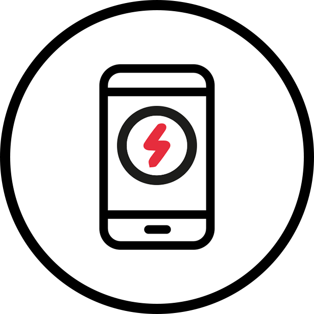 Mobile Phone Charging Icon PNG image