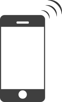 Mobile Phone Silhouette Vector PNG image
