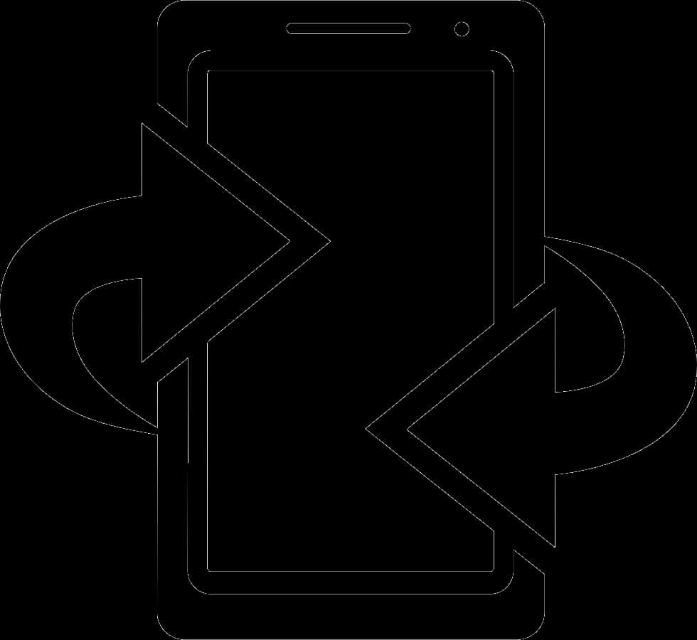 Mobile Phone Sync Icon PNG image
