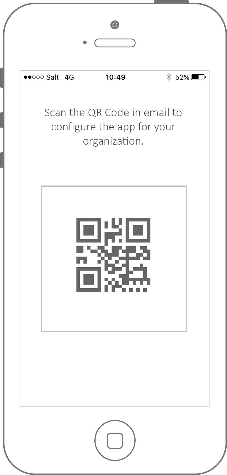 Mobile Q R Code Configuration Screen PNG image