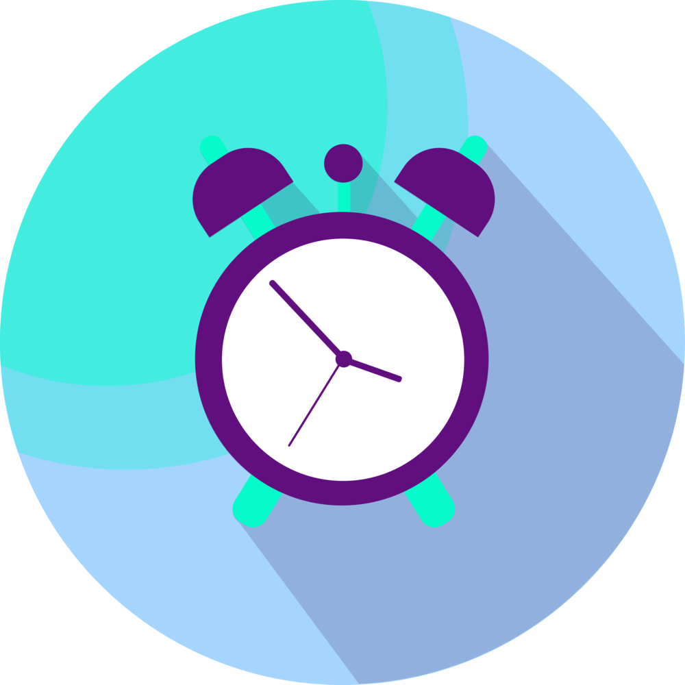 Modern Alarm Clock Graphic PNG image