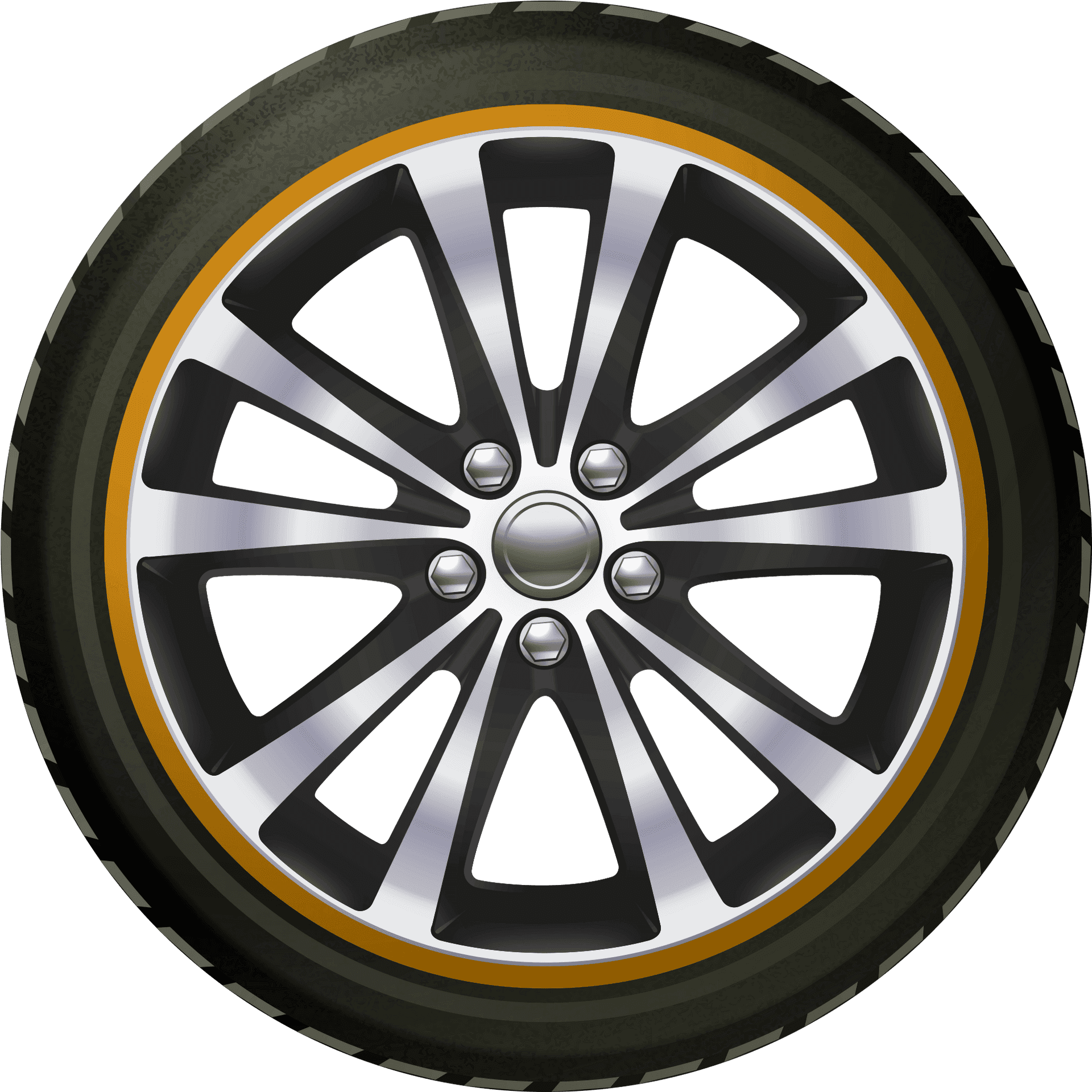 Modern Alloy Wheeland Tire PNG image