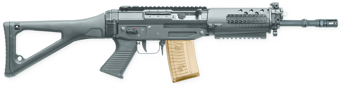 Modern Assault Rifle Isolated PNG image