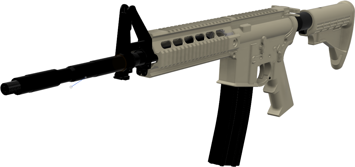 Modern_ Assault_ Rifle_ Tan_ Finish PNG image