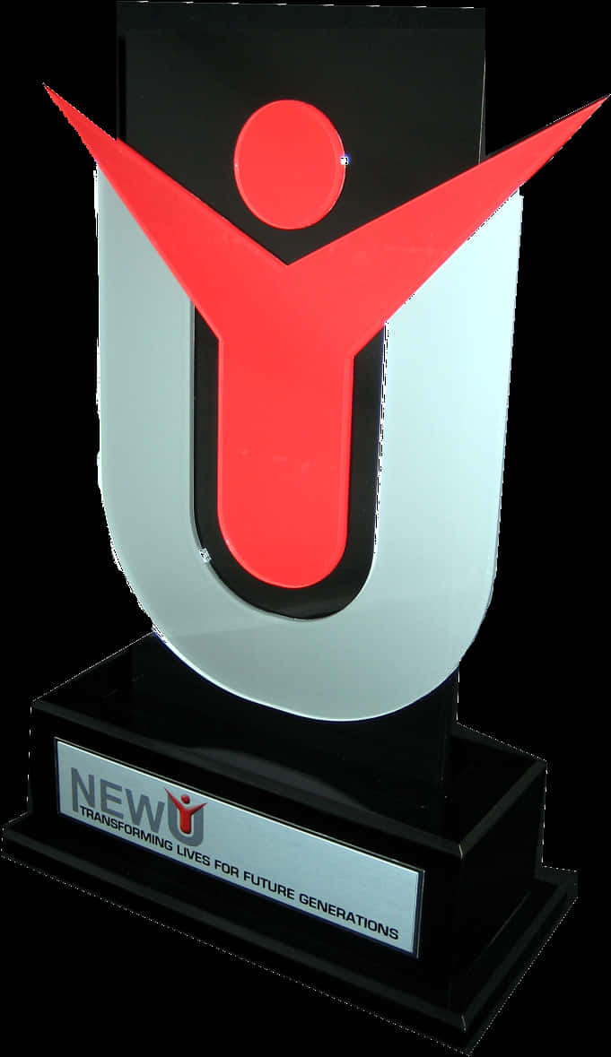 Modern Award Trophy Design PNG image