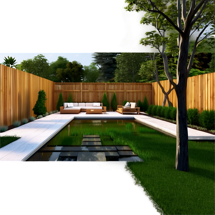 Modern Backyard Design Png 34 PNG image