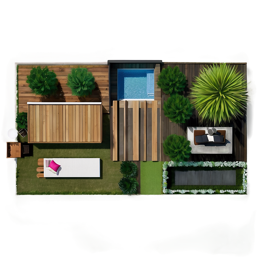 Modern Backyard Design Png Aqs PNG image