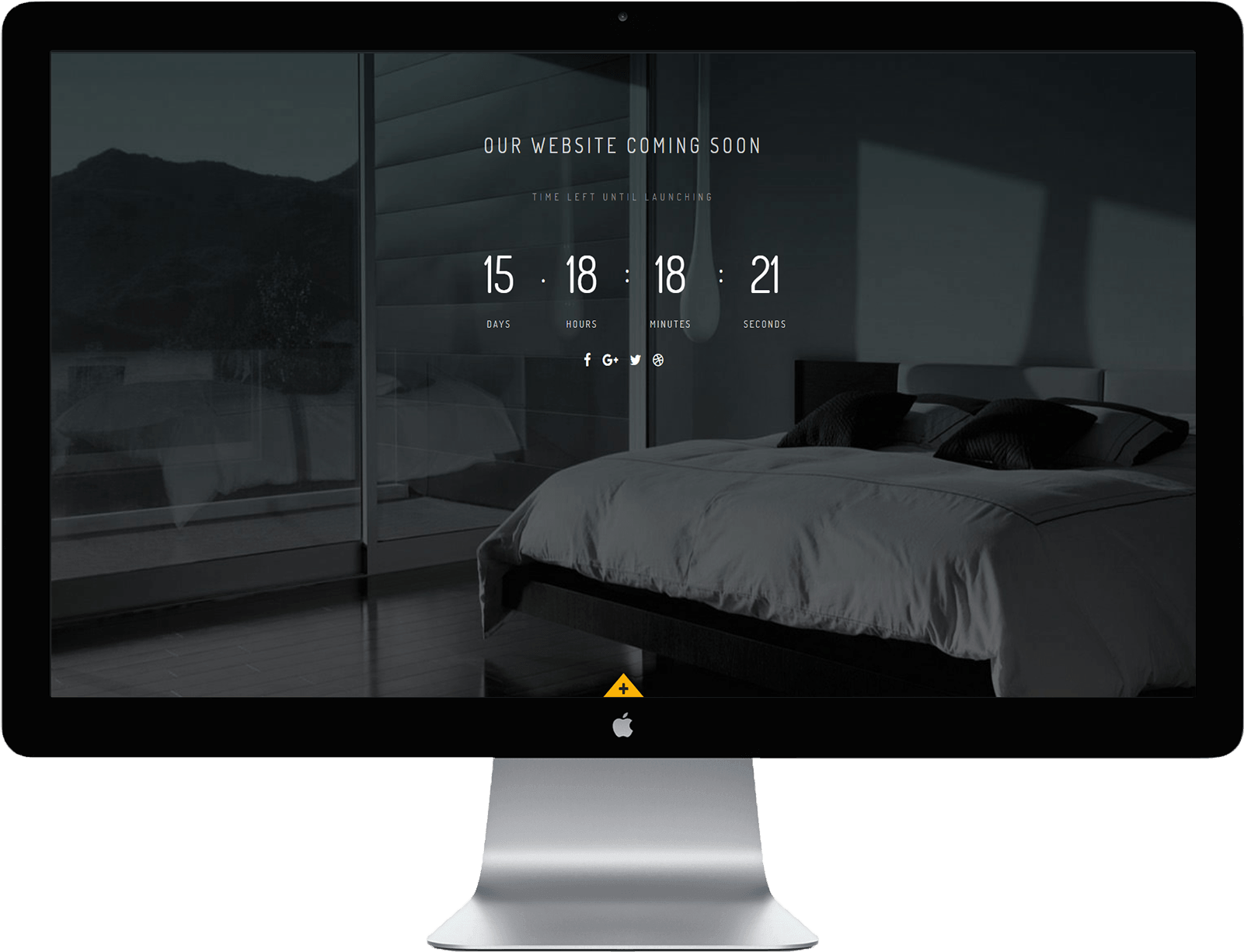 Modern Bedroom Website Countdown PNG image