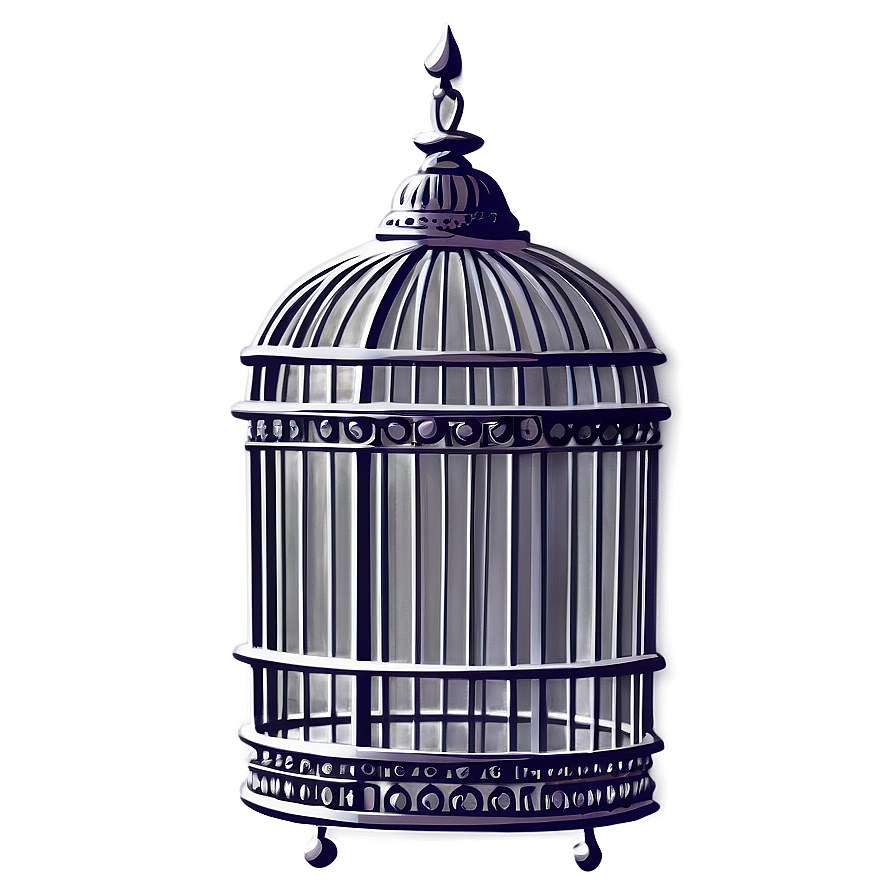 Modern Birdcage Art Png Pim PNG image