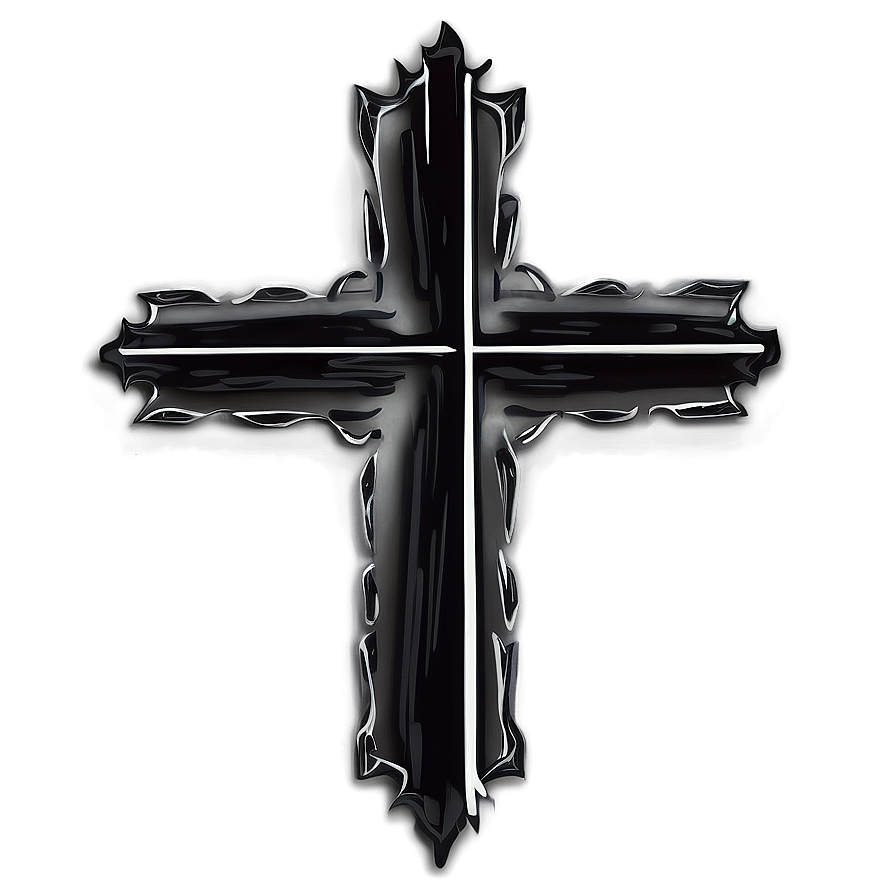 Modern Black Cross Graphic Png Elm PNG image