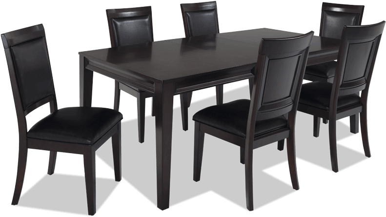 Modern Black Dining Set.png PNG image