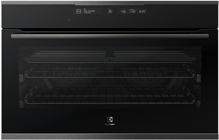 Modern Black Electric Oven PNG image
