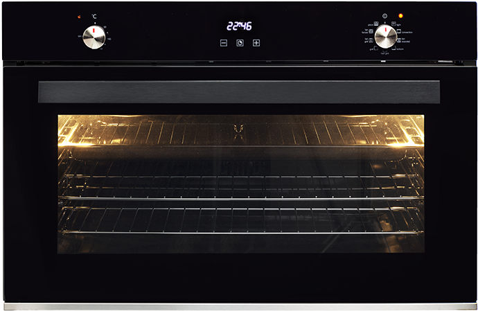 Modern Black Electric Oven PNG image