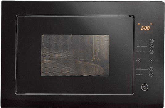 Modern Black Microwave Oven PNG image