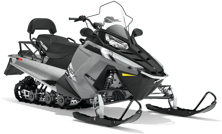 Modern Black Snowmobile PNG image